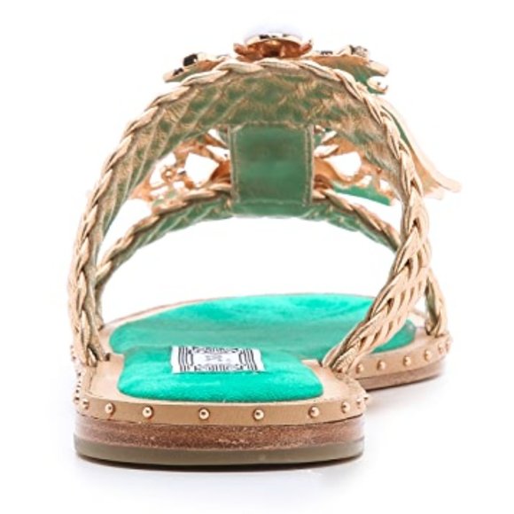 NEW Ivy Kirzhner Gold Tutankhamen Leather Sandals - Picture 2 of 15